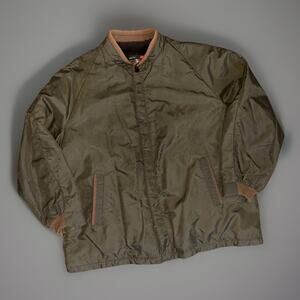 Vintage Sears Men's Big 50 Green Faux Fur Quilted Bomber Coat
